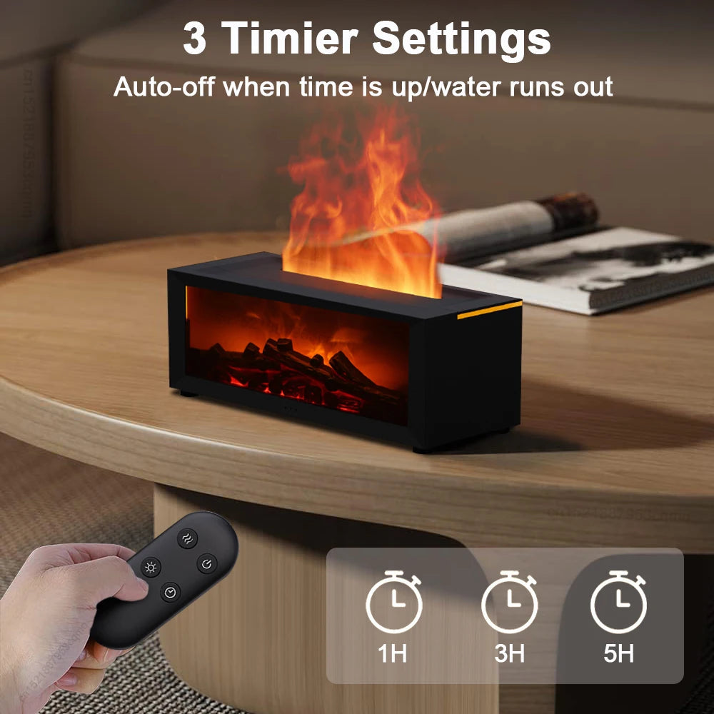 Air Humidifier Essential Oils Humidifiers Home Aroma Humidifier Flame Automatic Fragrance Diffuser with LED Light Remote Control